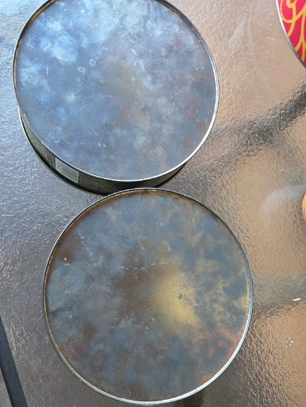 2 Vintage Courier & Ives Decorative Collector Tin Pair - Early Winter ☆ 2 Each